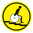 Тактильный предупреждающий знак «Осторожно! Лестница вниз», ДС74 (полистирол 3 мм, 200х200 мм)